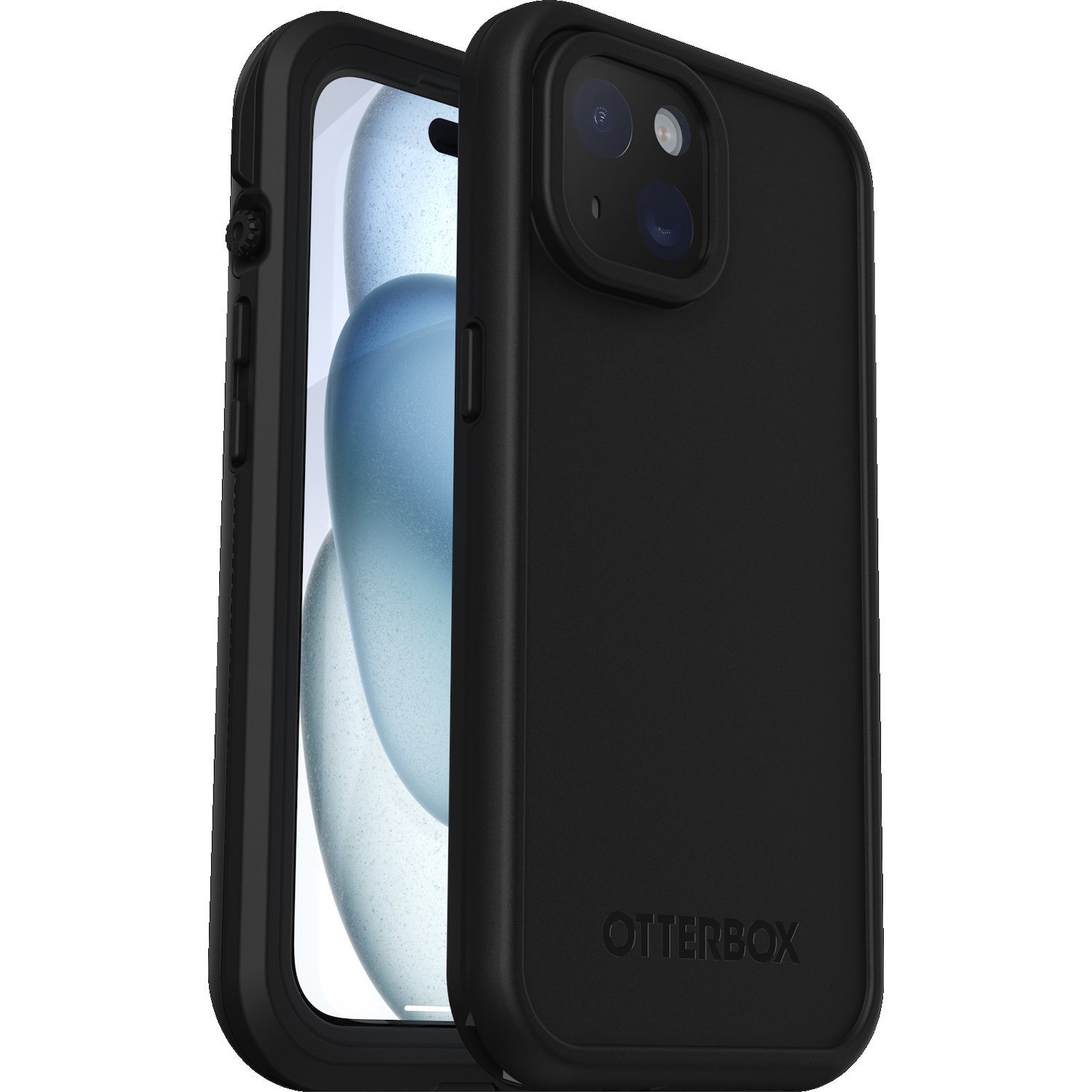 OtterBox Fre MagSafe Apple iPhone 15 (6.1') Case Black -(77-93438),Drop+ 5X Military Standard,2M WaterProof,Built-In Screen Protector,7 Years Warranty