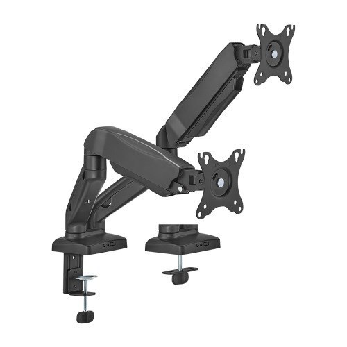 Brateck Economy Dual-Screen Spring-Assited Monitor Arm Fit Most 17'-32' Monitor Up To 9 KG Vesa 75X75/100X100 (LS)