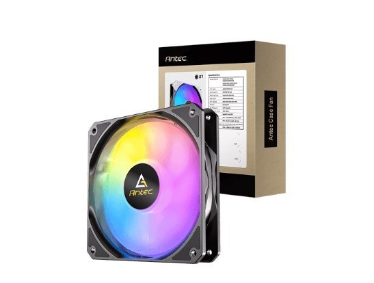 Antec P12R Reverse PWM Argb Black, Hydraulic Bearing, Anti-Vibration, 3 Pin Argb & 4 PIn PWM Connector. 29.5 Dba, 240-1350 RPM, 61.46 CFM. Fan