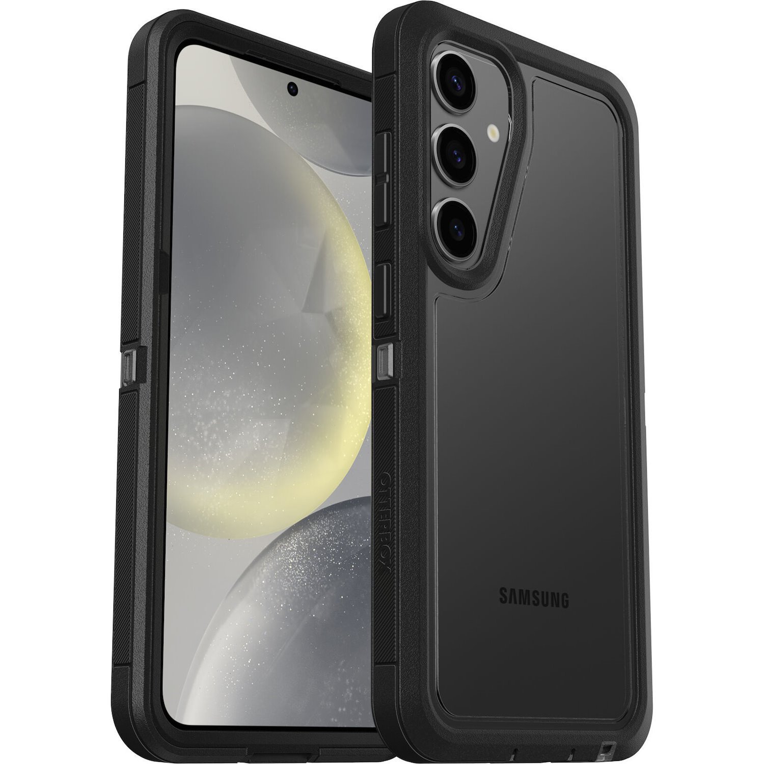 OtterBox Defender XT Clear Samsung Galaxy S24+ 5G (6.7') Case Clear/Black - (77-94721),Drop+ 5X Military Standard,Port Covers, 7 Years Warranty