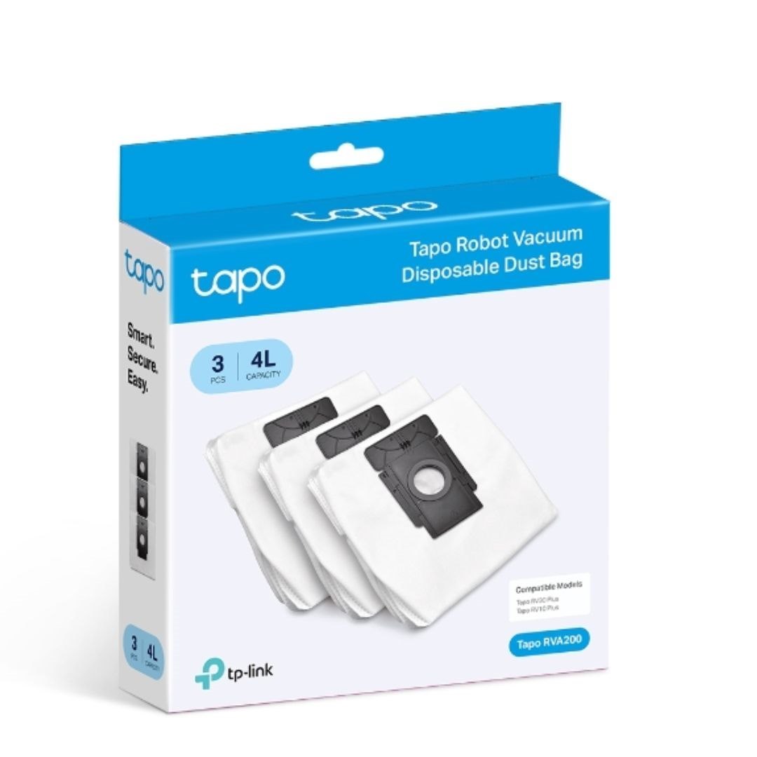TP-Link Tapo Rva200 Tapo Robot Vacuum Disposable Dust Bag Compatible Models: Tapo RV30 Plus/RV30C Plus/RV30C Mop Plus/ RV20 Mop Plus/RV20 Plus/RV10 PL