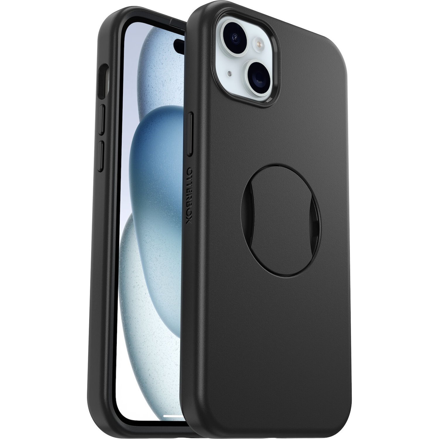 OtterBox OtterGrip Symmetry Case for Apple iPhone 15 Plus Smartphone - Black