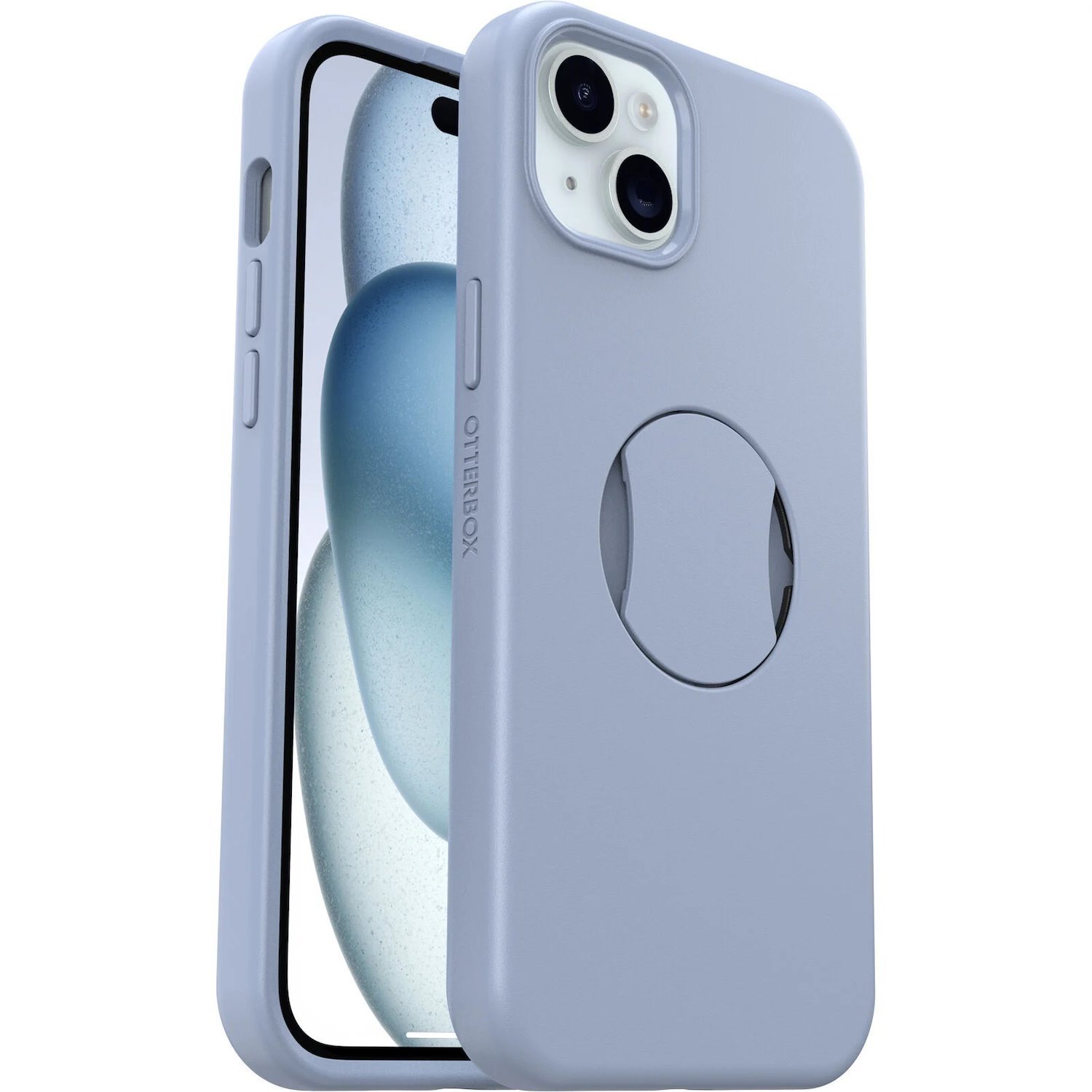OtterBox OtterGrip Symmetry Case for Apple iPhone 15 Plus Smartphone - Blue