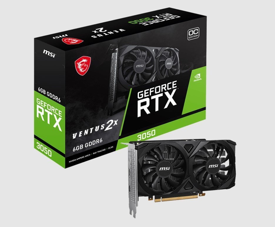 Msi nVidia Geforce RTX 3050 Ventus 2X 6G Oc Video Card,