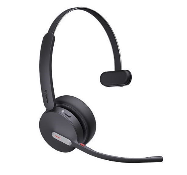 Yealink BH70 Bluetooth Wireless Mono Headset Uc Usb-C, Microsoft Teams & Uc Certified, 3-Mic Noise Cancellation, 35 Hours Talk Time,Wearing Comfort