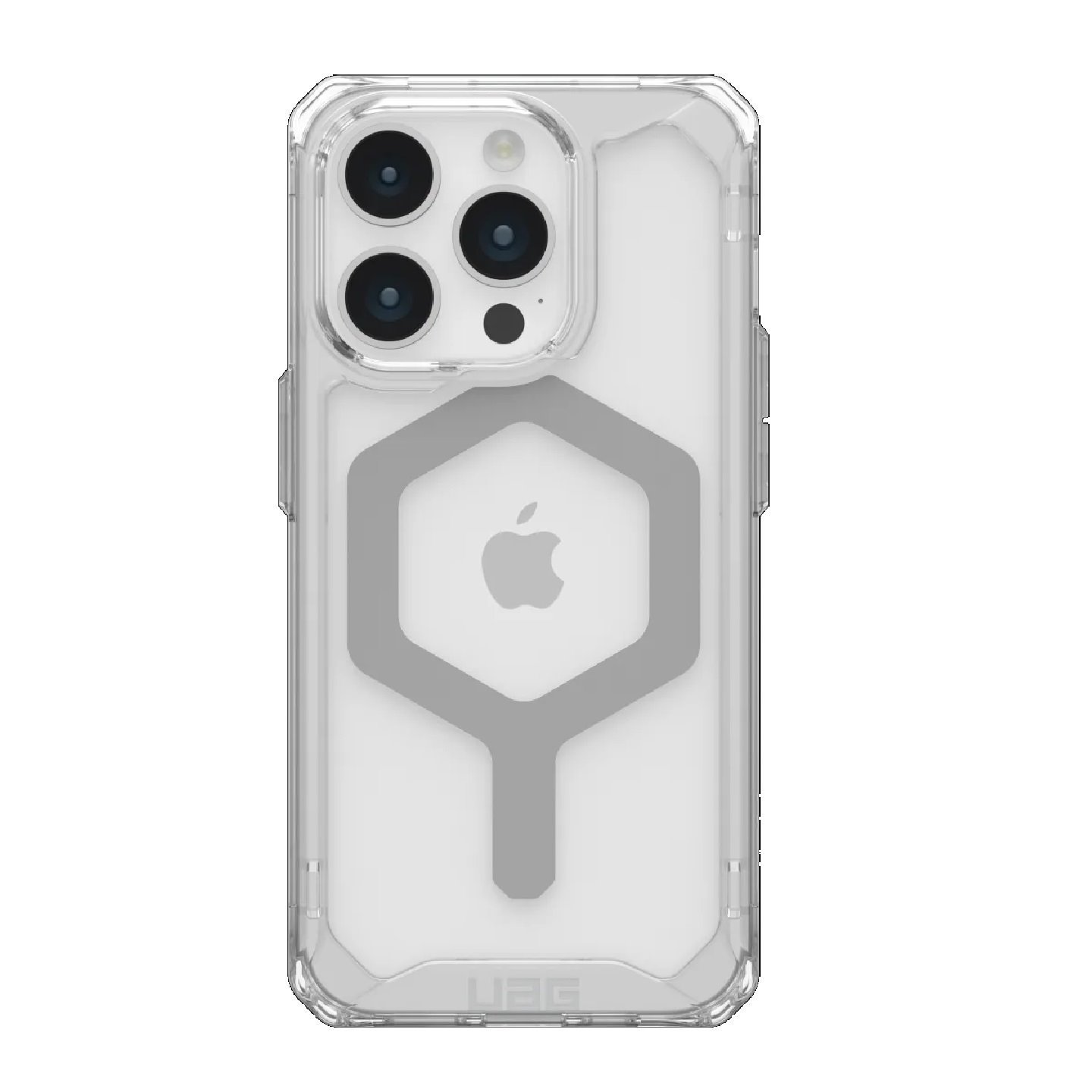 Uag Plyo MagSafe Apple iPhone 15 Pro (6.1') Rugged Case - Ice/Silver (114286114333),16FT. Drop Protection (4.8M), Raised Screen Surround