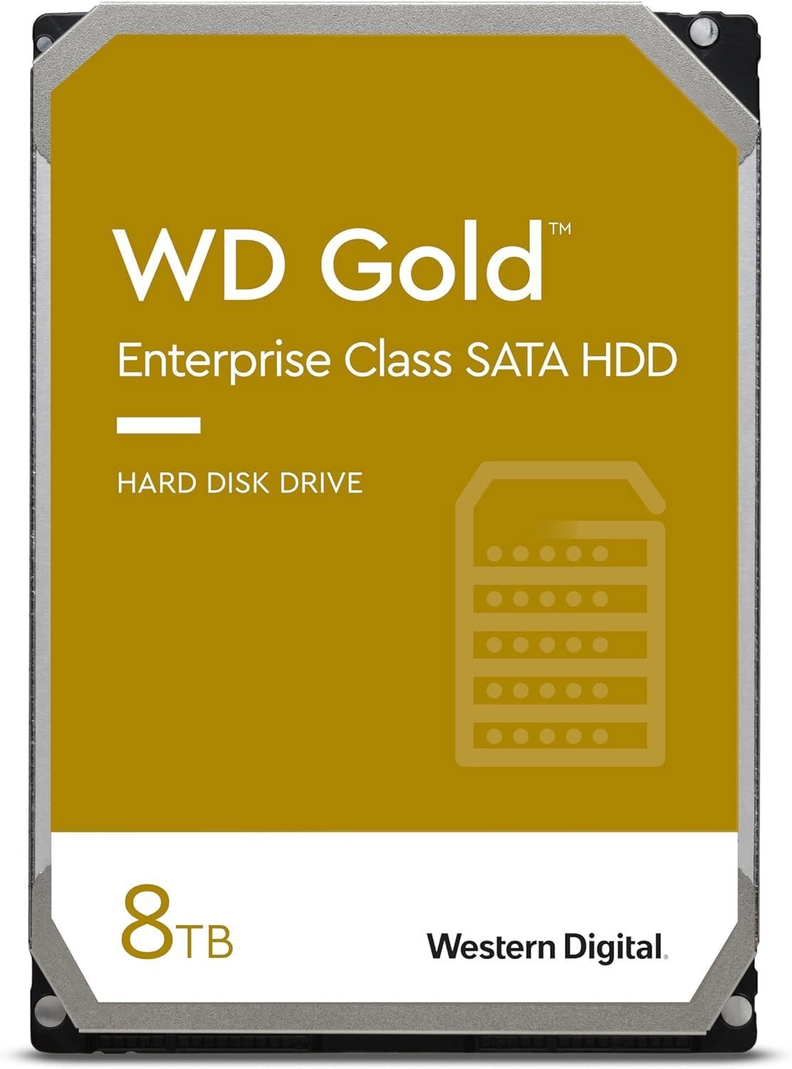 Western Digital Gold 8TB 3.5' Enterprise Class Sata 6 GB/S HDD 7200 RPM Cache Size 256MB 5-Year Limited Warranty