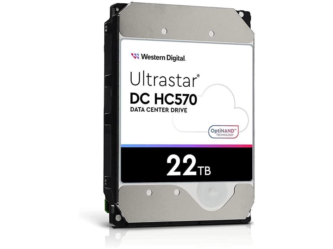WD Ultrastar DC HC570 WUH722222ALE6L4 22 TB Hard Drive - 3.5" Internal - SATA (SATA/600) - Conventional Magnetic Recording (CMR) Method