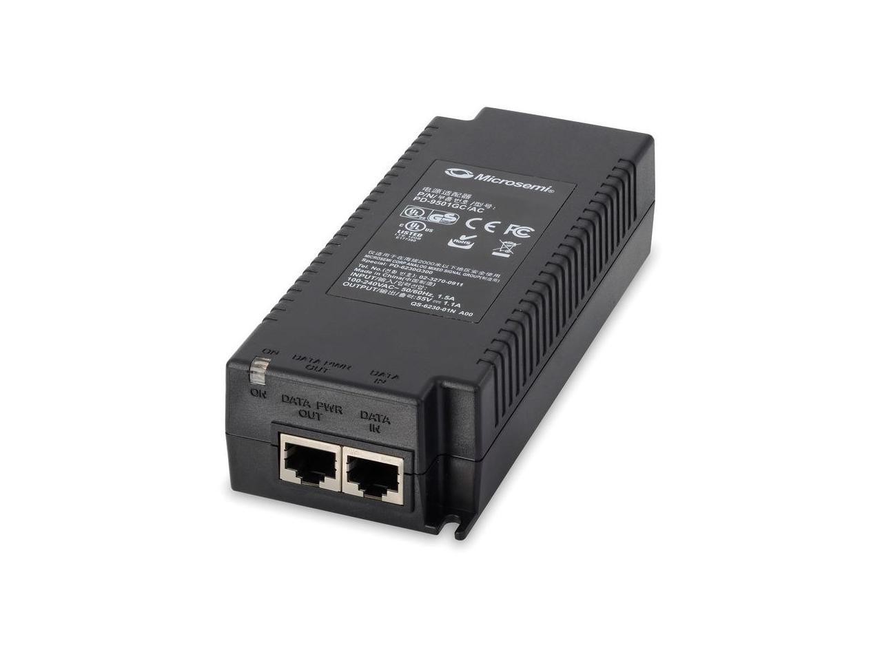 Microchip PD-9501GC PoE Injector with power cord
