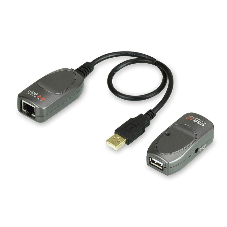 Aten Usb 2.0 Cat 5 Extender With Ac Adapter, Up To 60M, Supports Usb Speeds Up To 480Mbps