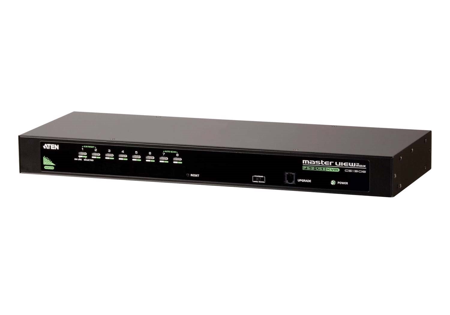 Aten 8 Port PS/2 Usb Vga KVMP Switch. Rack Mountable. Support Video DynaSync, Mouse Emulation, Keyboard Emulation - [ Old Sku: CS-1308 ]