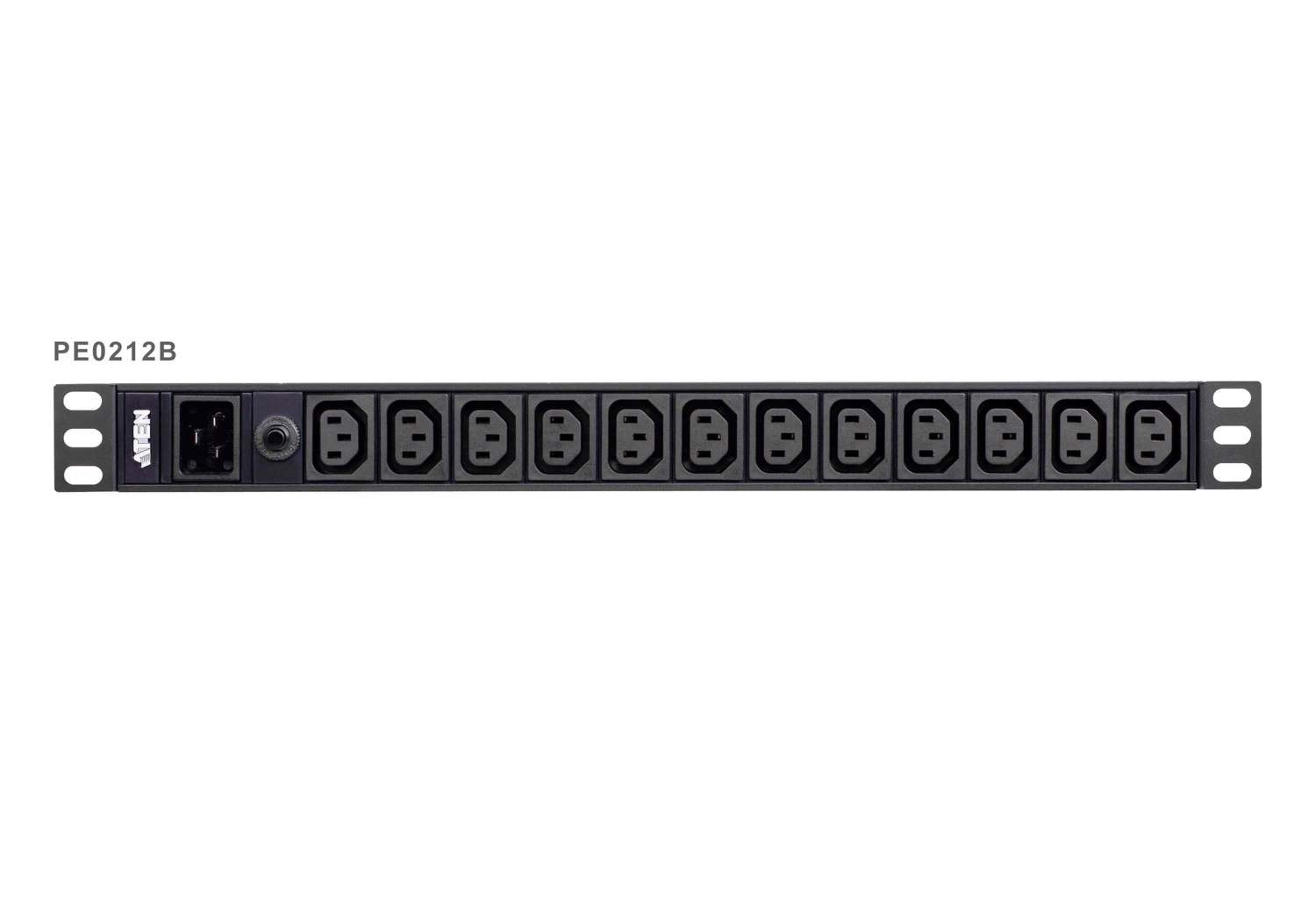 Aten 12 Port 1U Basic Pdu Supports Up To 15A With 12 Iec C13 Outputs, Overload Protection