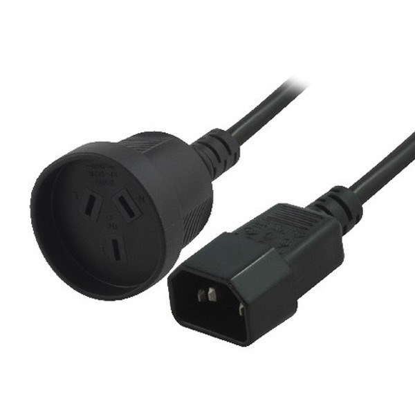 15cm IEC C14 to Aus 3 Pin Mains Plug Male to Female