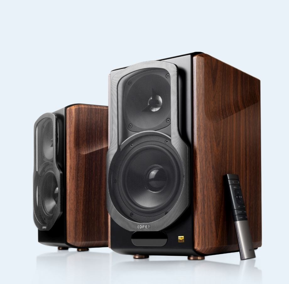 Edifier !Shortage Edifier S2000mkiii 2.0 Lifestyle Active Bookshelf Bluetooth Studio Speakers - BT/AUX/Optical/Coaxial 124W RMS MDF Wood Panel