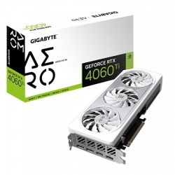 Gigabyte RTX 4060 Ti Gpu, PCIe16, DP(2), Hdmi(2), 8GB GDDR6, Aero Oc, White, 3YR