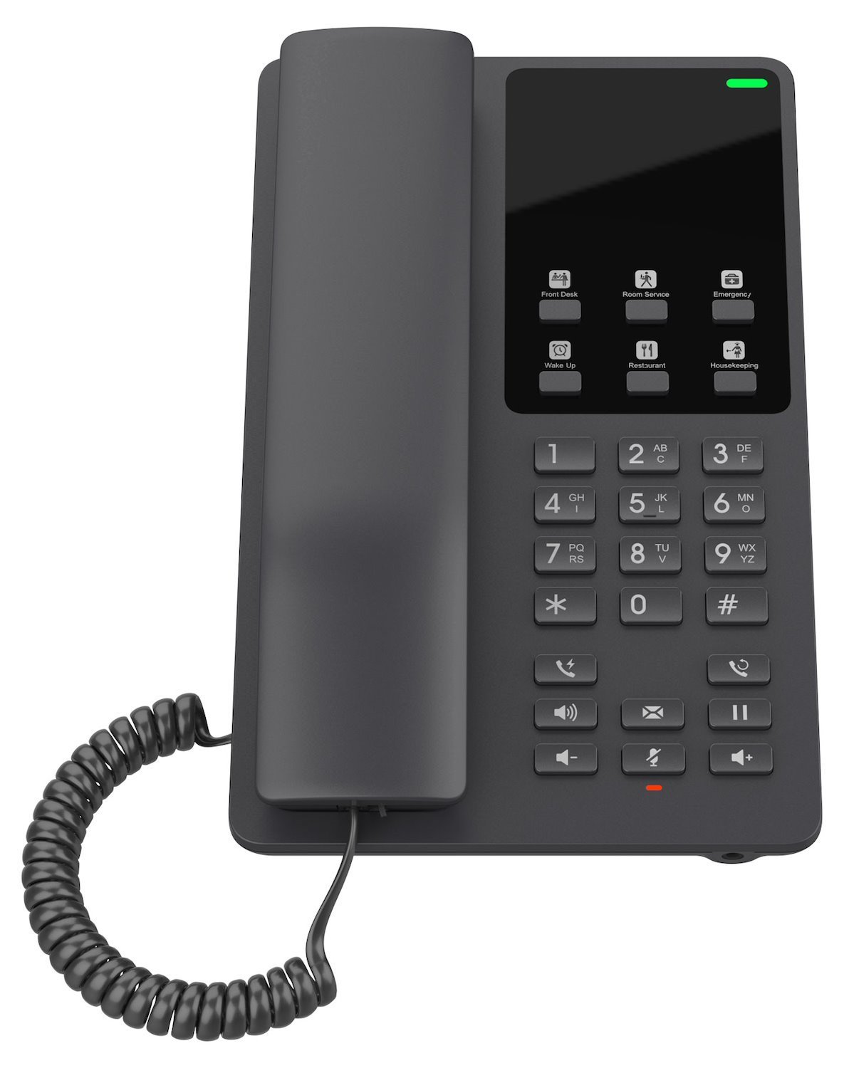 Grandstream Desktop Hotel Phone With Built-In Wi-Fi, Black