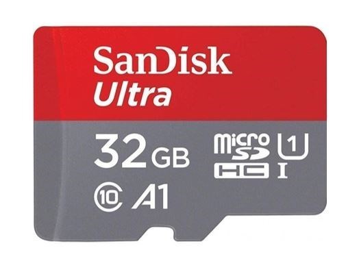 SanDisk Ultra microSDHC, Squa4 32GB, A1, C10, U1, Uhs-I, 120MB/s R, 4X6, 10Y