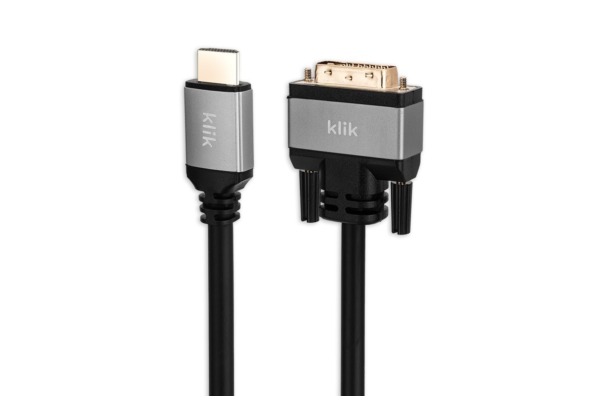 Klik 2MTR Hdmi Male To Dvi Male Cable