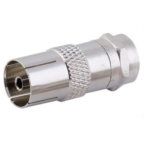 4Cabling TV Antenna Cable Adapter - F Type Male To Pal Female Adaptor / Straight