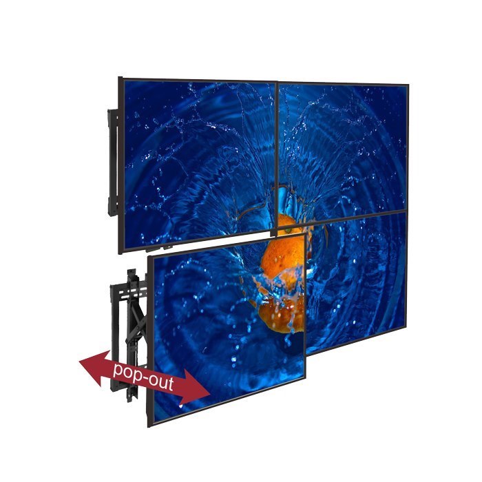 4Cabling Landscape Pop-Out Video Wall Mount Bracket