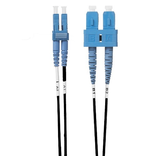 4Cabling 1.5M LC-SC Os1 / Os2 Singlemode Fibre Optic Cable: Black