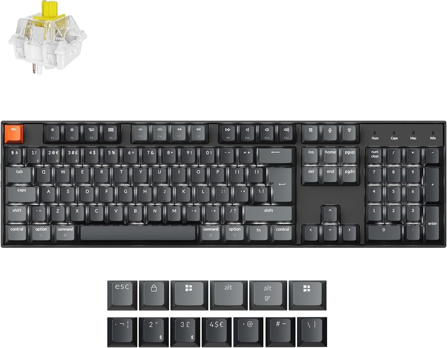 Keychron K10 QMK Full Size Mechanical Keyboard (Wireless or Wired)