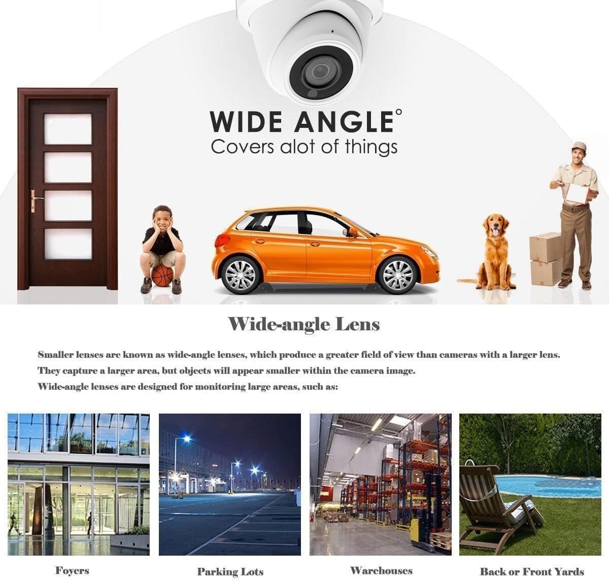 HIK 4MP PoE IP Turret Dome Camera, 2.8mm Wide Angle, H.265