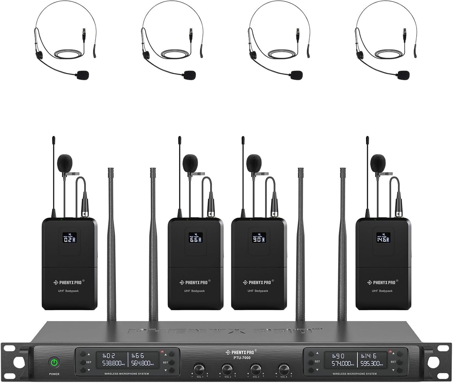 Phenyx Pro 4-Channel Wireless Microphone System