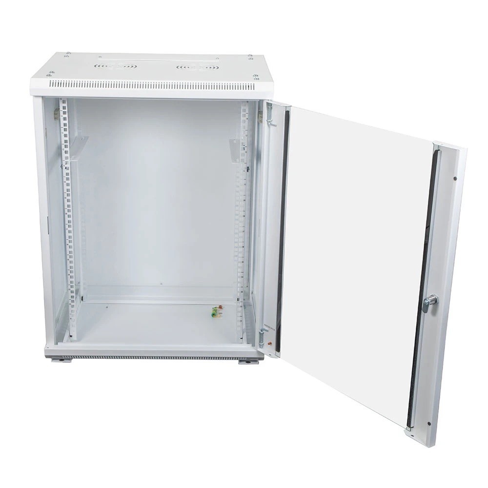 Wall-Mount Rack; 19 In W X 51.5 In H X 12 In D; Glacier White