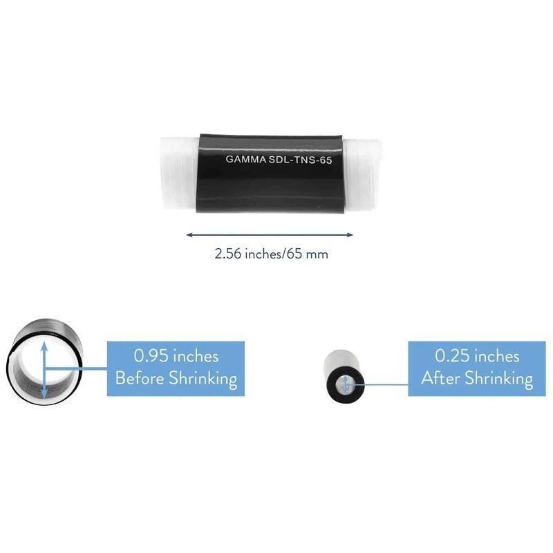 Gamma Electronics SDL-TNS-65 Silicone Cold Shrink Type N Connector To LMR-195 Cable Or Larger