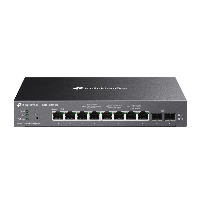 Omada SG2210XMP-M2 8-Port 2.5Ge And 2-Port 10Ge SFP+ Smart Switch With 8-Port PoE+
