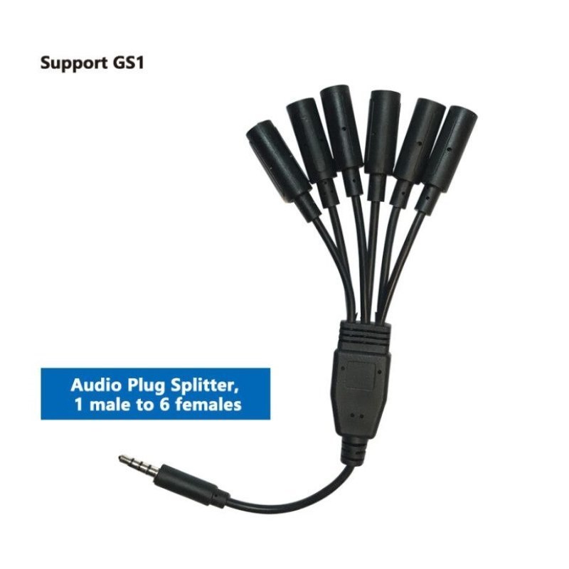 Ubibot Spc-A-1-6 Audio Spitter, 1 Male To 6 Females, For GS1