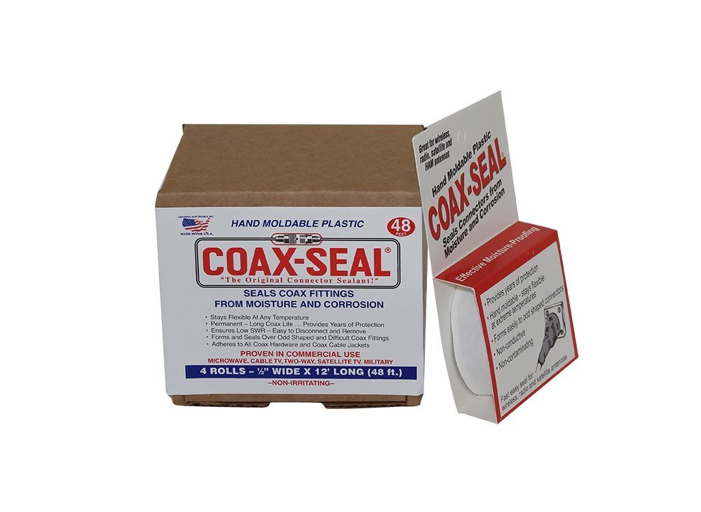 Universal Electronics Coax-Seal Hand Moldable Weatherproofing Tape, Half Inch (4 Pack)