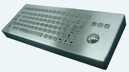 Inputel Stainless Steel Keyboard + Trackball ~ Usb