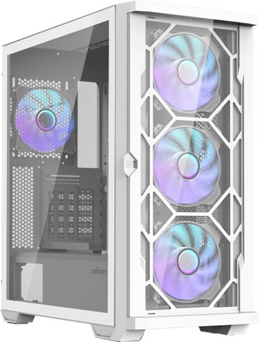 Zalman Z10 Duo Atx Mid Tower Case 4X120MM Argb White