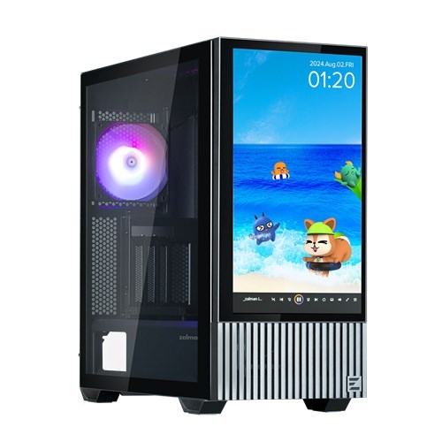 Zalman Z10 DS Black Atx Mid Tower Case 1X120MM Argb With LCD Screen