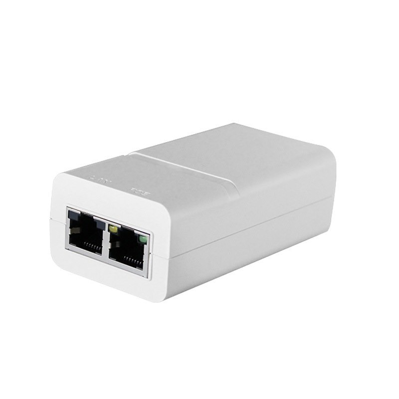 Procet PoE Systems Procet 48V DC 15.4 Watt Gigabit 802.3Af PoE White Midspan Injector