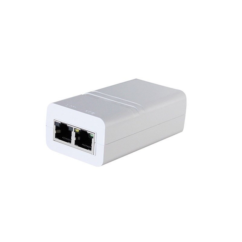 Procet PoE Systems Procet 52V DC 30 Watt 10 Gigabit 802.3Af/At PoE+ White Power Over Ethernet Injector