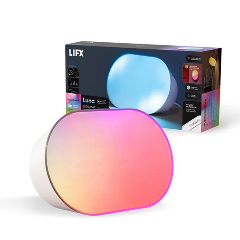 Lifx SuperColour Luna Lamp, White Case