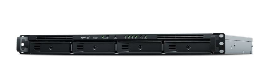 Synology RackStation RS822+ 4-Bay 3.5' Diskless 4xGbE Nas (1U Rack), Intel Atom Quad Core 2.1GHz, 2GB Ram, 2xUSB3t. Replace For RS818+