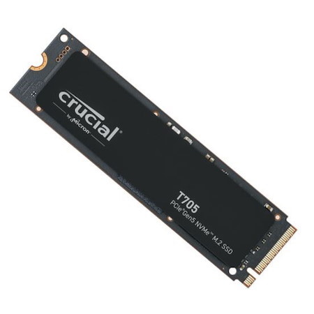 Crucial T705 1TB Gen5 NVMe SSD - 13600/10200 MB/s R/W 600TBW 1400K IOPs 1.5M HRS MTTF DirectStorage For Intel 14TH Gen & Amd Ryzen 7000