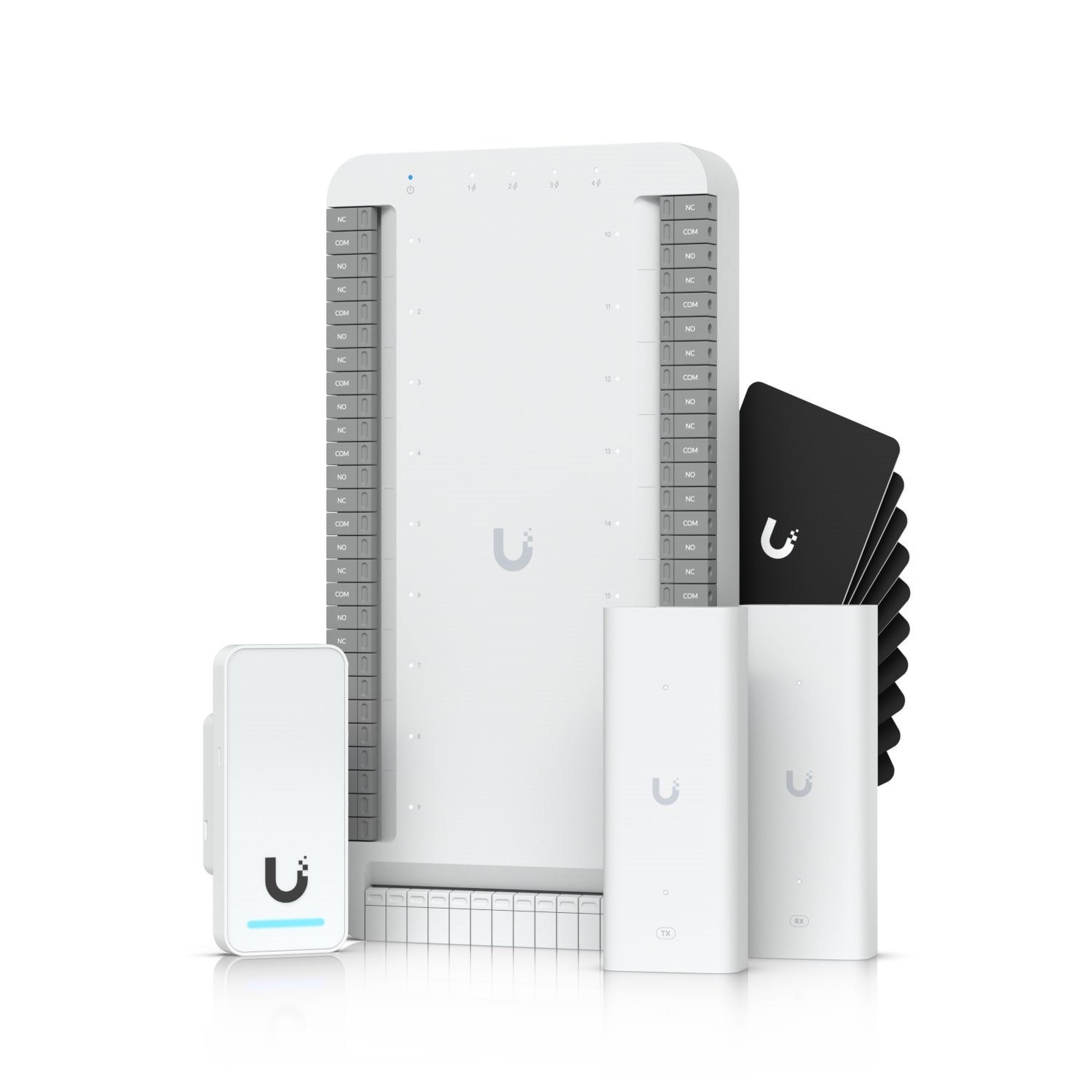 Ubiquiti Elevator Starter Kit, PoE++ , Up/Down/Stop/Full/Door Open, Close/5 Car Position,1 Emergency, Floor Selection Up18 Flooors, Incl 2Yr Warr