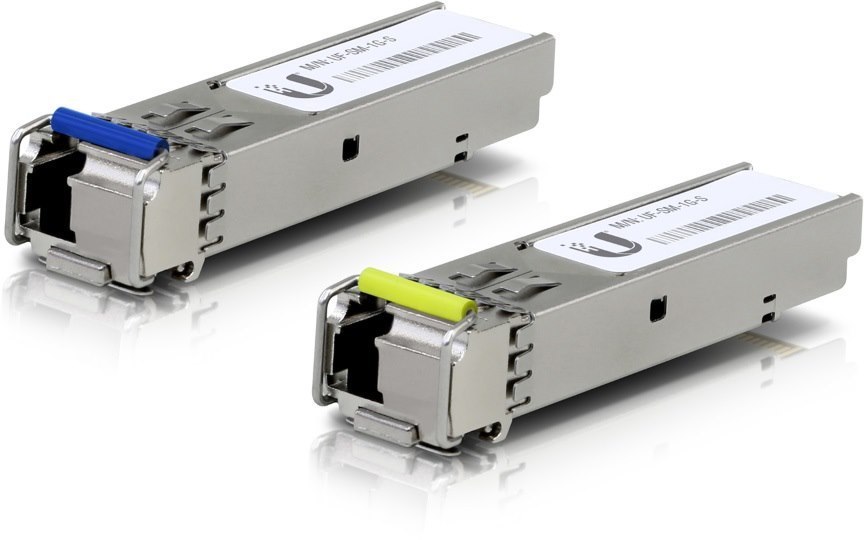 Ubiquiti UFiber1 GBPS Bidirectional Single-Mode SFP Module, 2-Pack, Up 3KM Distance, Simplex LC Connector, No Fiber Cable, Incl 2Yr Warr