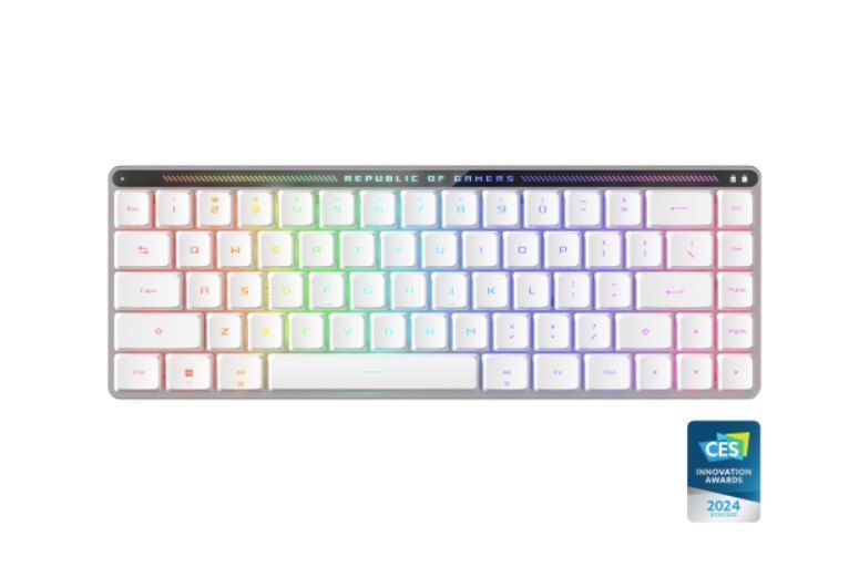Asus Rog Falchion RX Low Profile Wireless Gaming Keyboard, Tri-Mode Connection, Rog Omni Receiver, Intuitive Control