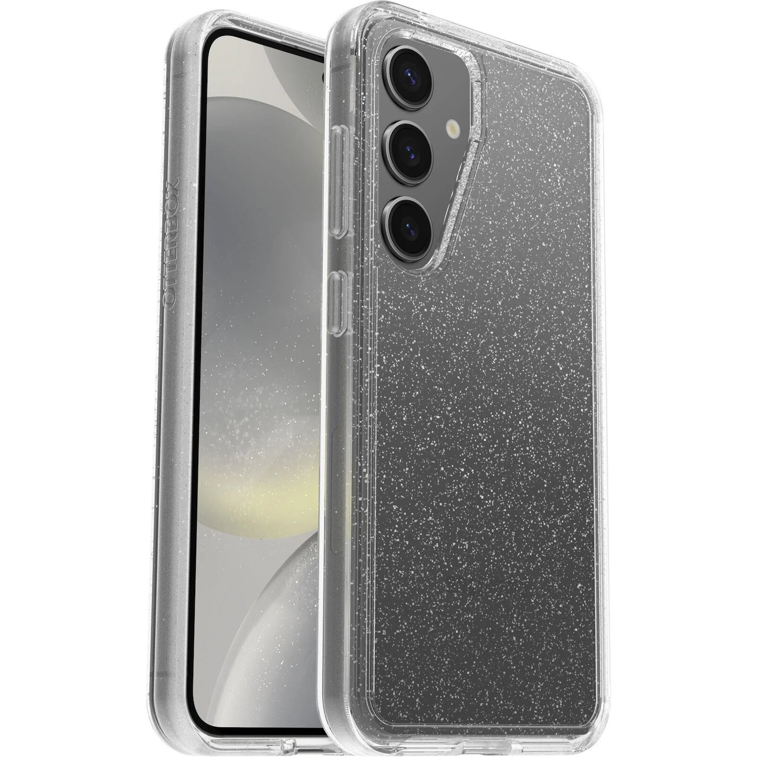 OtterBox Symmetry Clear Samsung Galaxy S24 5G (6.2') Case Stardust (Clear Glitter) - (77-94592),Drop+ 3X Military Standard, Raised Edges, Ultra-Sleek