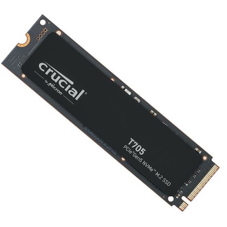 Crucial T705 2TB Gen5 NVMe SSD - 14500/12700 MB/s R/W 1200TBW 1550K IOPs 1.5M HRS MTTF DirectStorage For Intel 14TH Gen & Amd Ryzen 7000