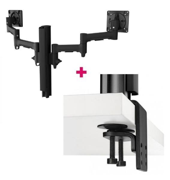 Atdec Mounting Arm for Monitor, Flat Panel Display, Curved Screen Display - Black