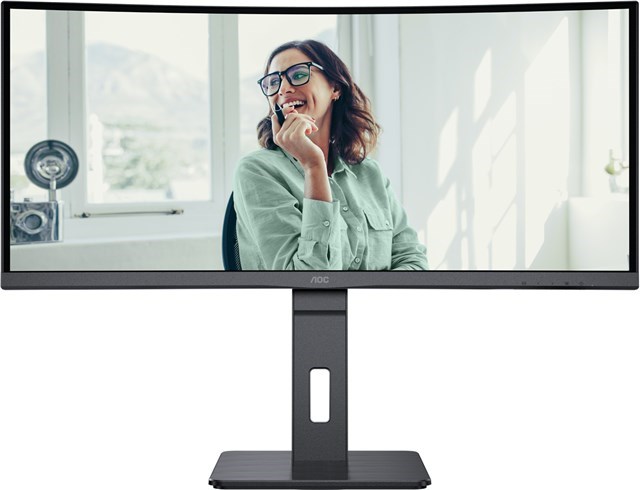 Aoc Cu34p3cv 34" Curved 3440X1440 4MS Hdmi DP Usb 100Hz Monitor