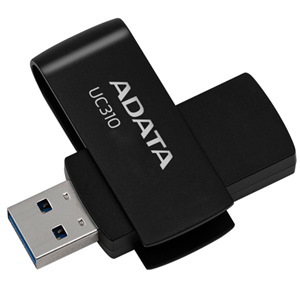 Adata Uc310 Swivel Usb3.2 128GB Black Flash Drive