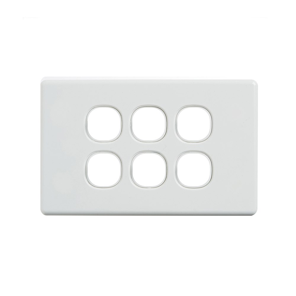 4Cabling 4C | Classic 6 Gang Switch Cover - White